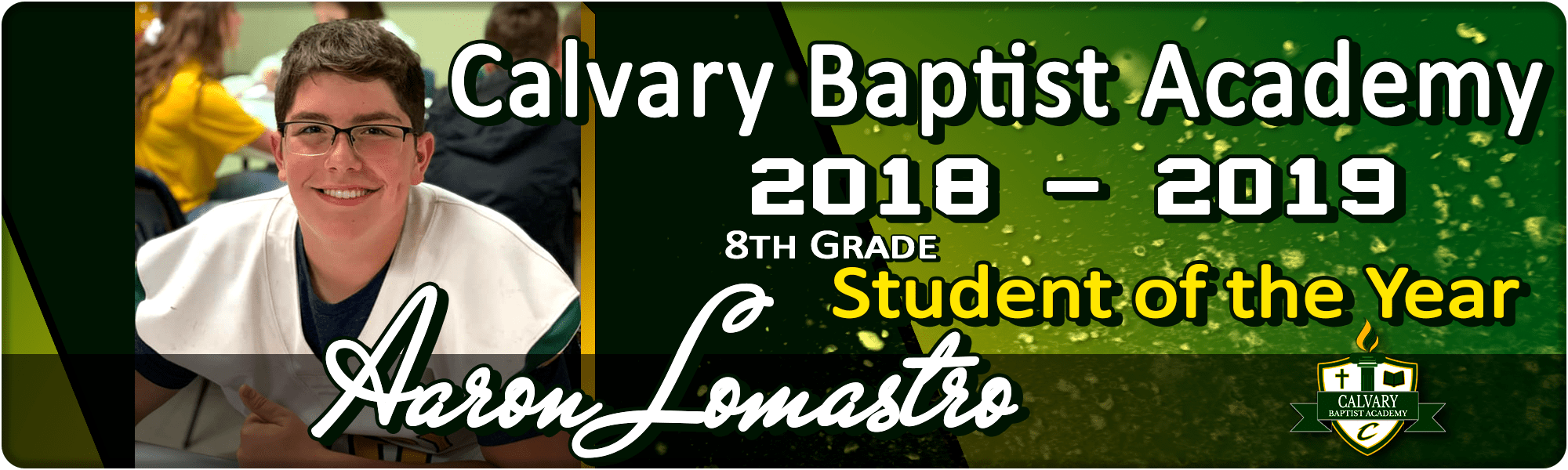 Calvary 8th Grade Student of the Year 2017 - 2018