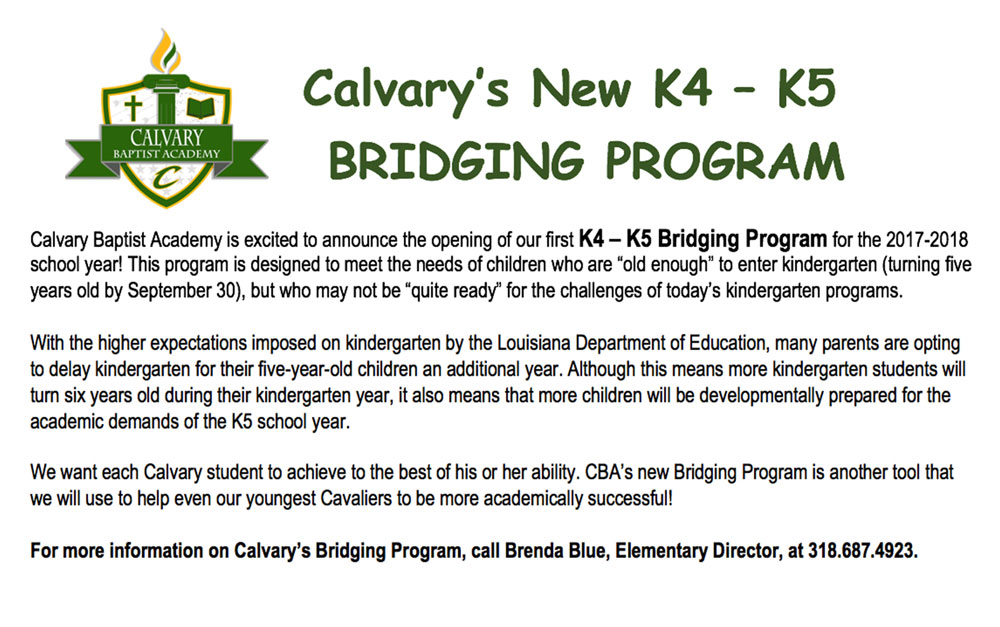 K4 - K5 Bridging Program